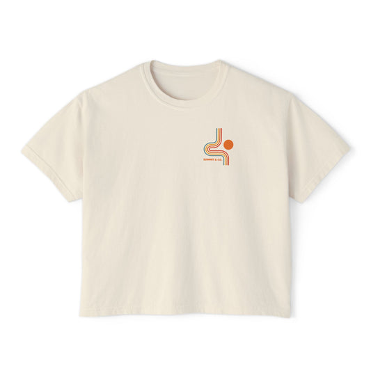 Summit&Co. Women Boxy Tee Vertical Rainbow