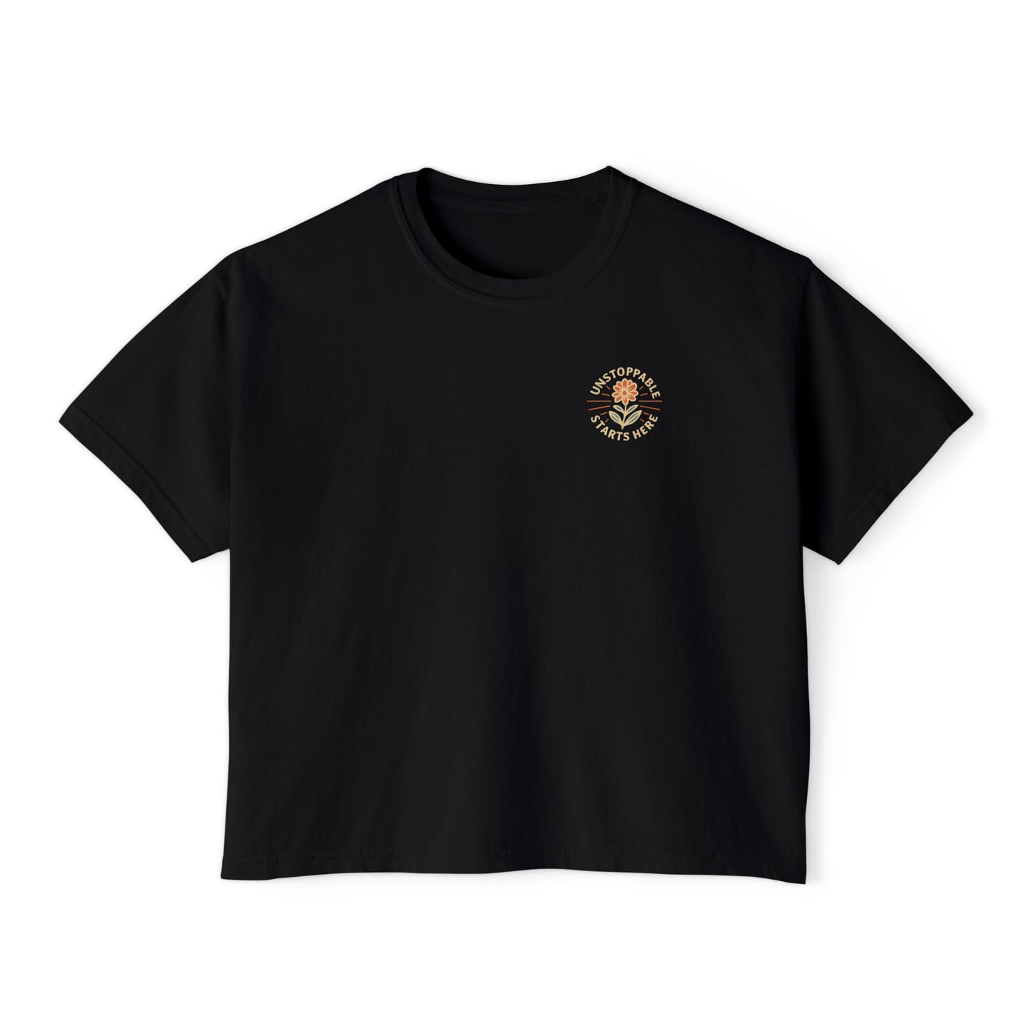 Summit&Co. Women Boxy Tee-Unstoppable Starts Here