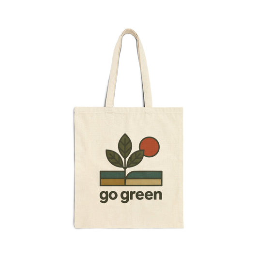 Eco-Friendly Go Green Cotton Canvas Tote Bag