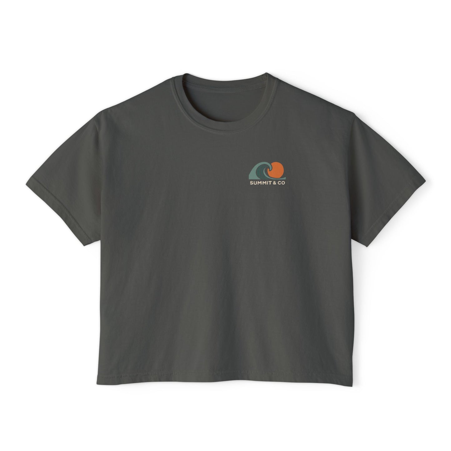 Summit&Co. Women Boxy Tee- Wavey Logo
