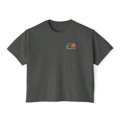Summit&Co. Women Boxy Tee- Wavey Logo