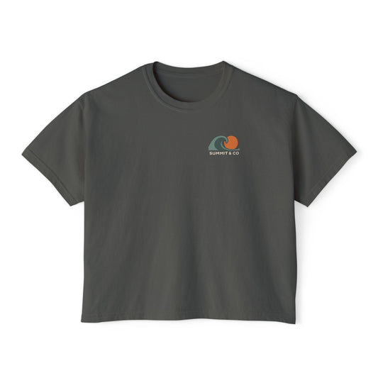 Summit&Co. Women Boxy Tee- Wavey Logo