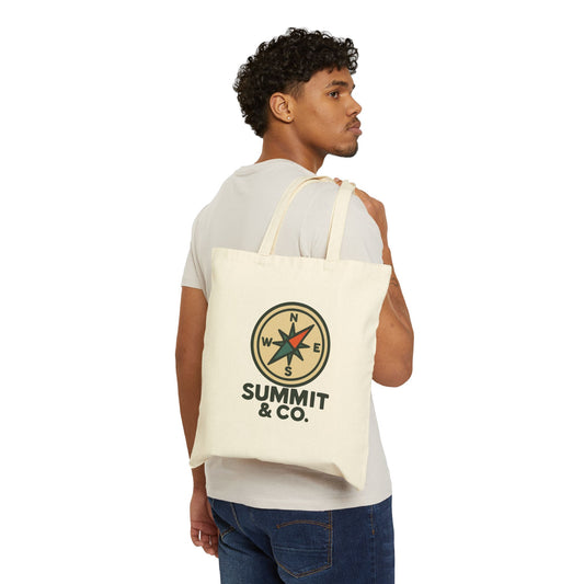 Eco-Friendly Compass Cotton Canvas Tote Bag