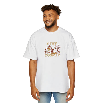 Men's Heavy Oversized Tee-Stay Cosmic