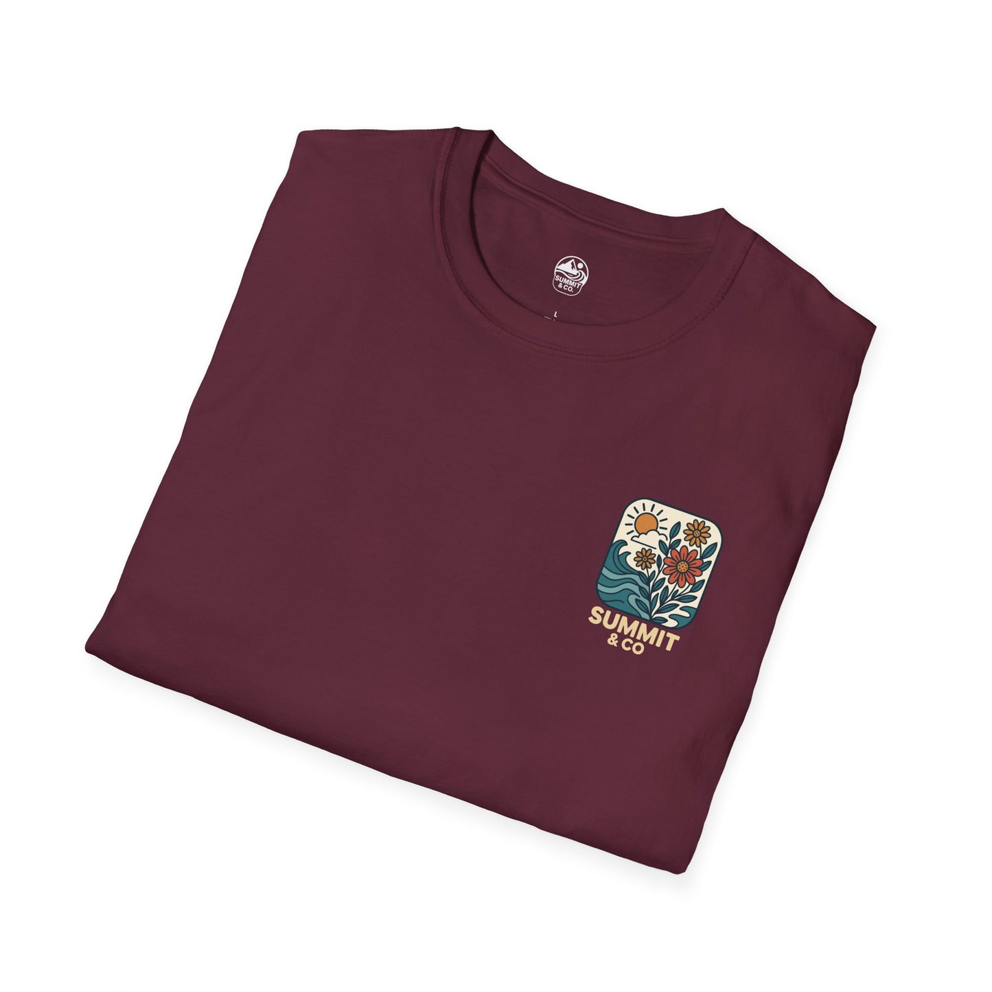 Summit&Co. Softsyle Tee-Floral Logo
