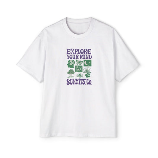 Men's Heavy Oversized Tee - Explore Your Mind T-Shirt