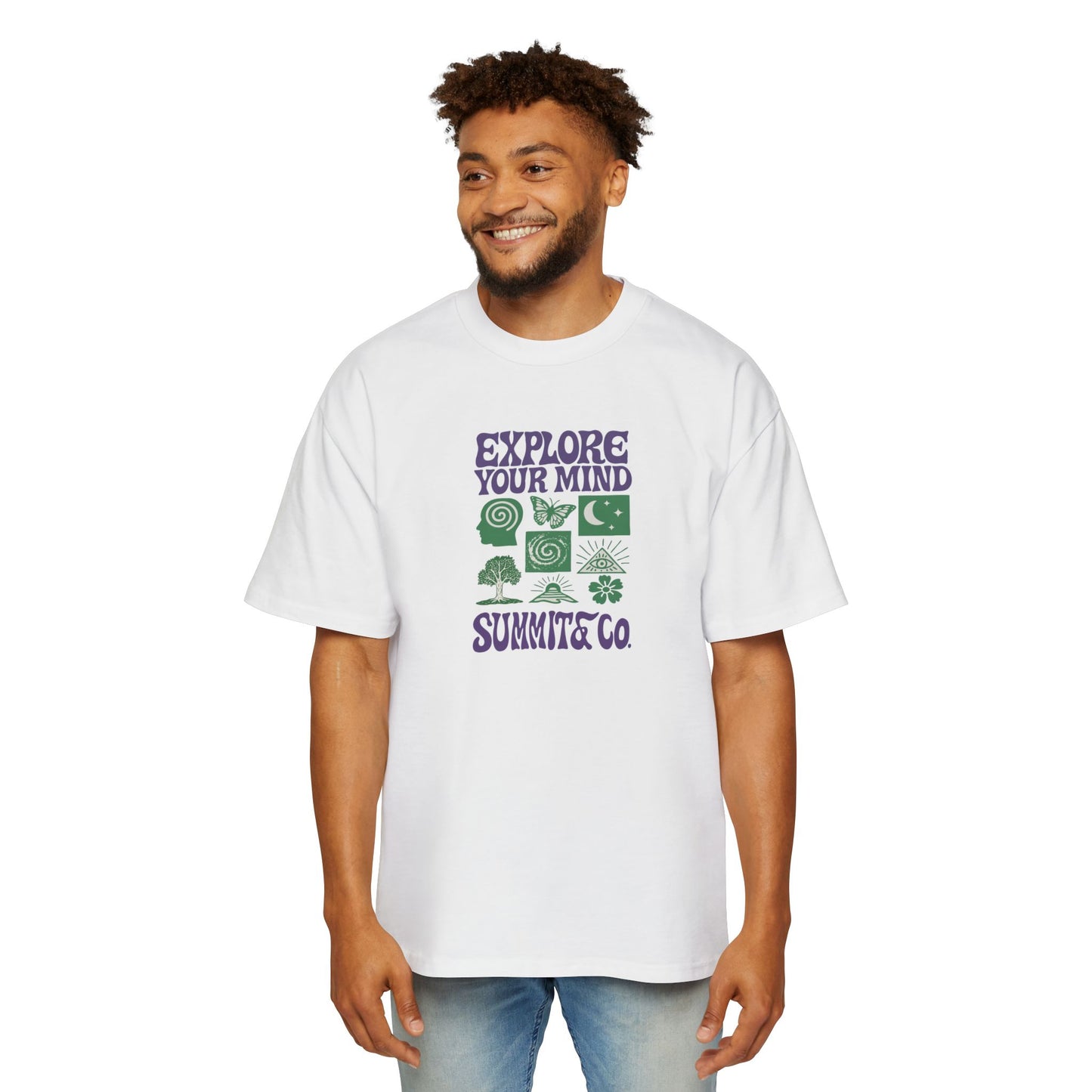 Men's Heavy Oversized Tee - Explore Your Mind T-Shirt