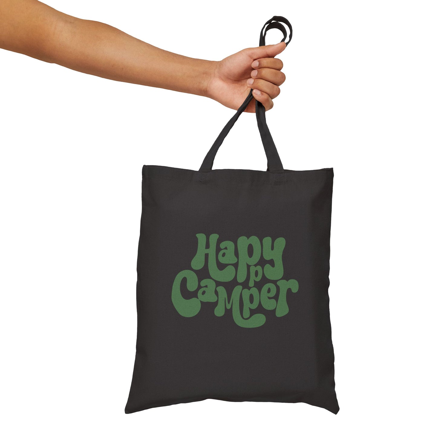 Eco-Friendly Happy Camper Cotton Canvas Tote Bag