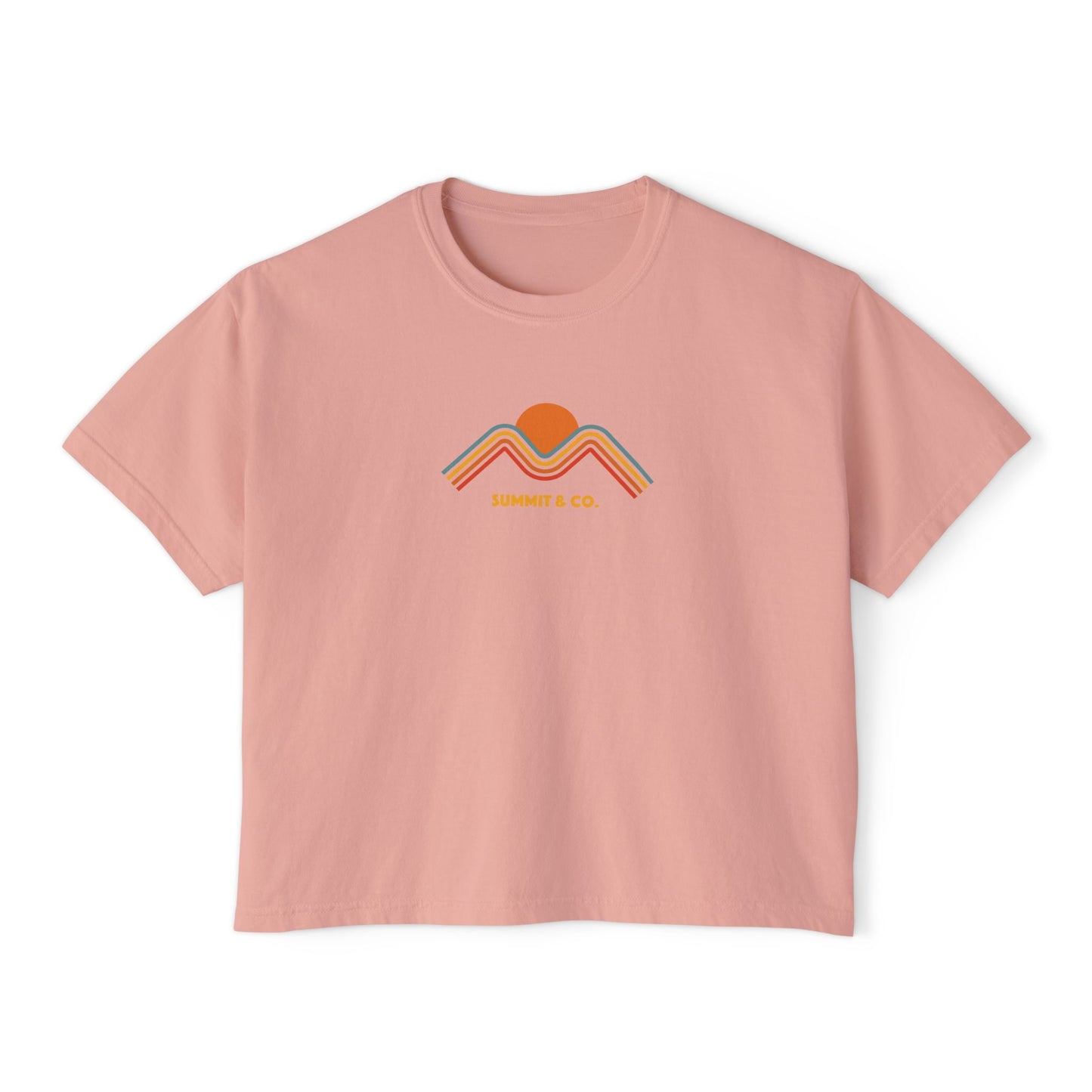 Summit&Co. Women Boxy Tee-Rainbow
