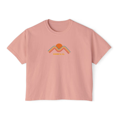 Summit&Co. Women Boxy Tee-Rainbow