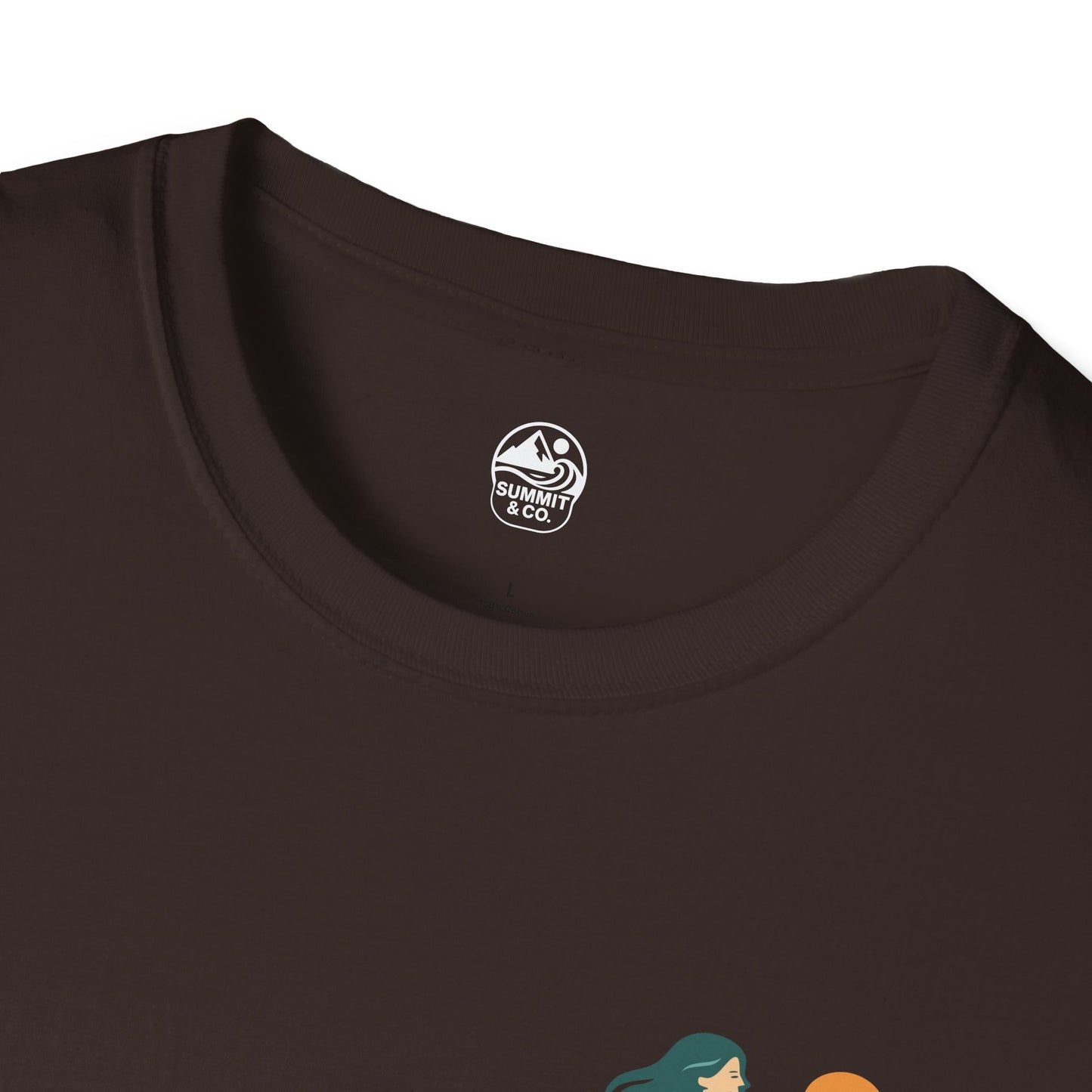 Summit&Co. Softstyle Tee-Surfer Woman Logo