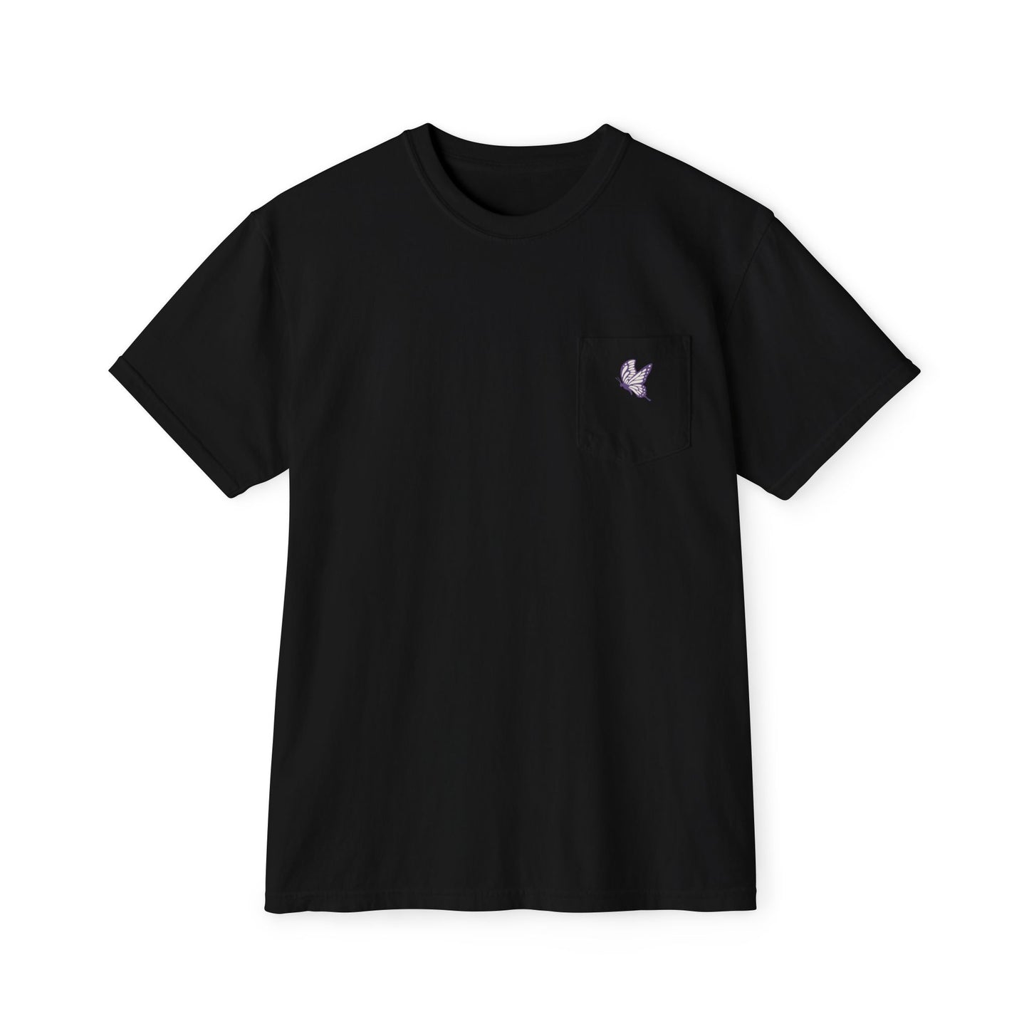 Comfortable Women's Pocket T-Shirt | Butterfly