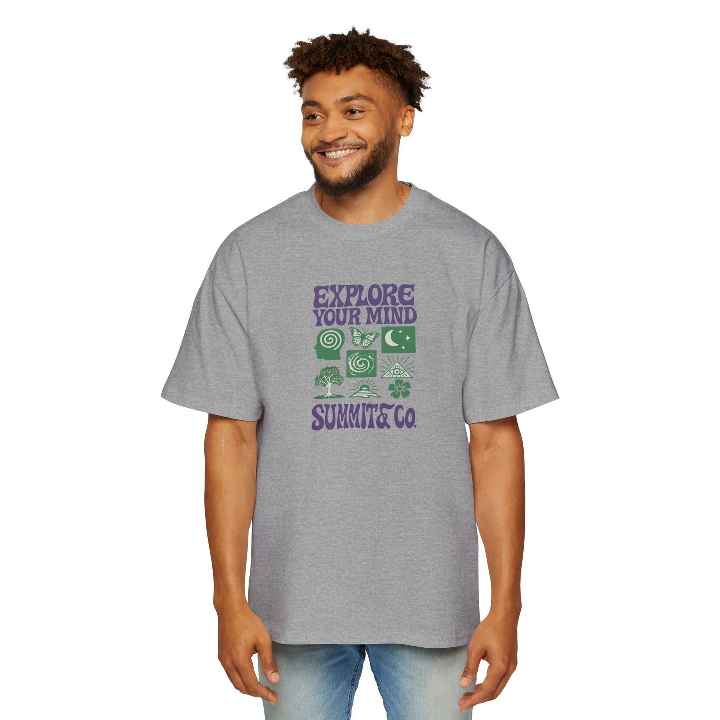Men's Heavy Oversized Tee - Explore Your Mind T-Shirt
