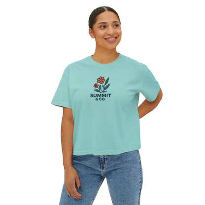 Summit&Co.Women Boxy Tee Floral