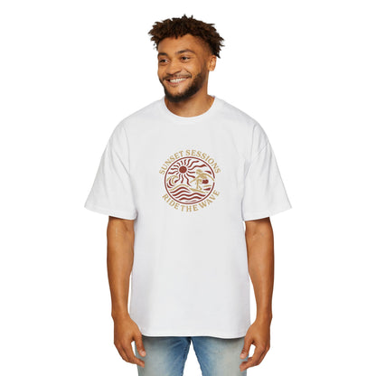 Men's Heavy Oversized Tee -Ride The Wave T-Shirt