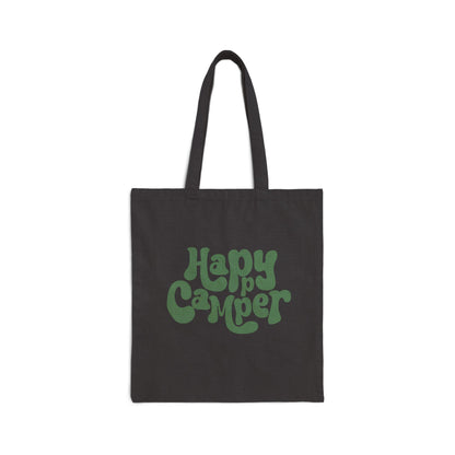 Eco-Friendly Happy Camper Cotton Canvas Tote Bag