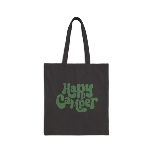 Eco-Friendly Happy Camper Cotton Canvas Tote Bag