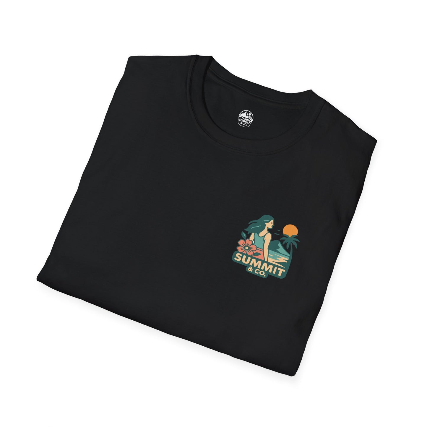 Summit&Co. Softstyle Tee-Surfer Woman Logo