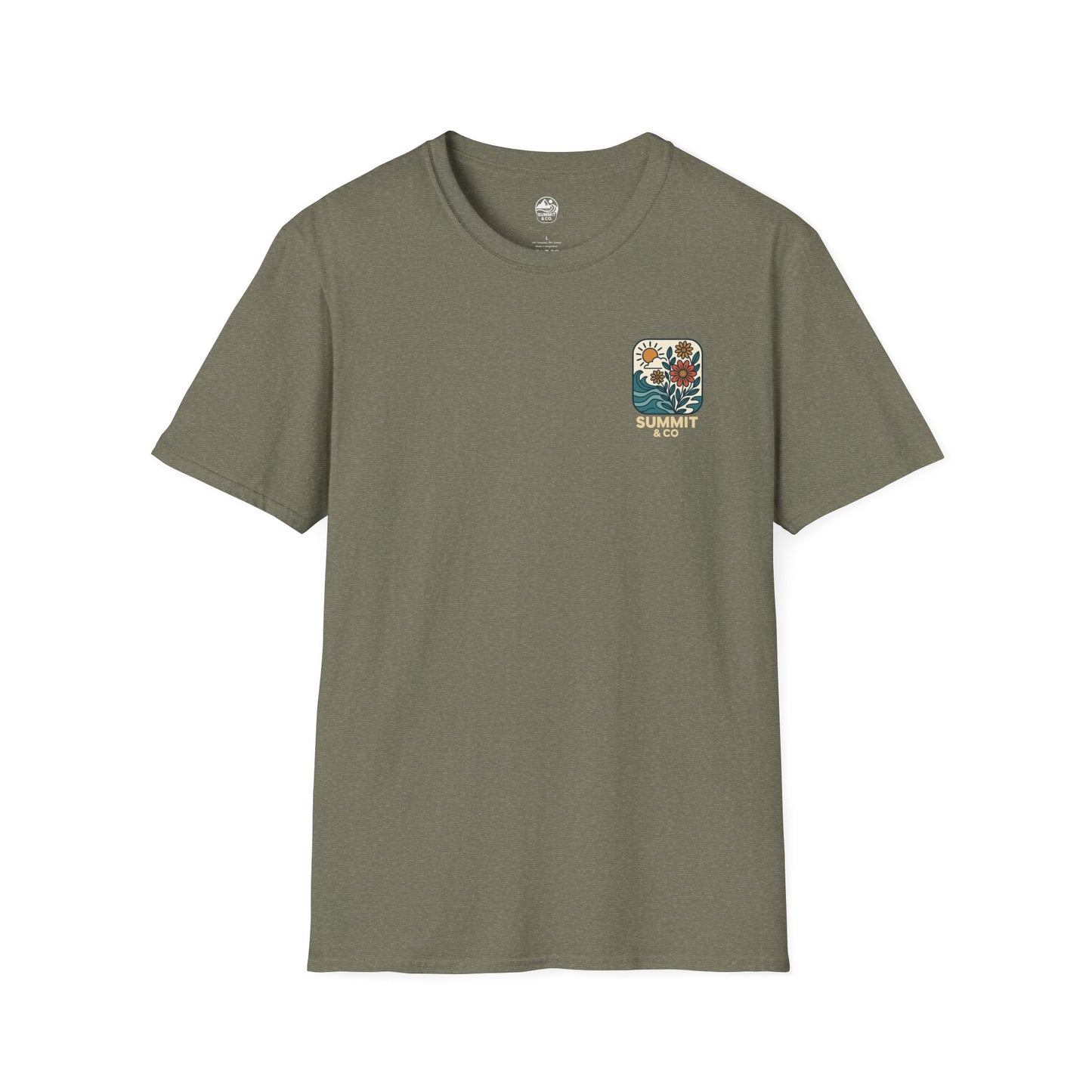 Summit&Co. Softsyle Tee-Floral Logo