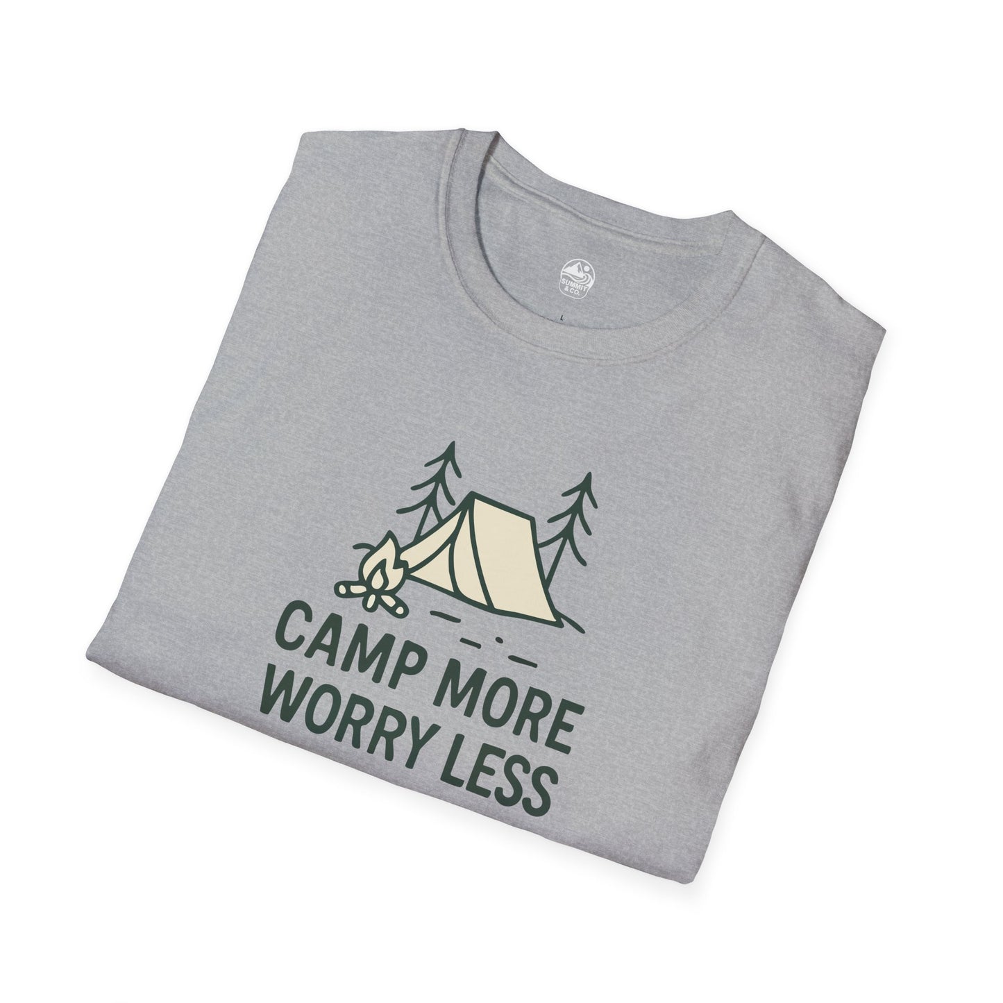 Summit&Co. Softstyle Tee-Camp More Worry Less