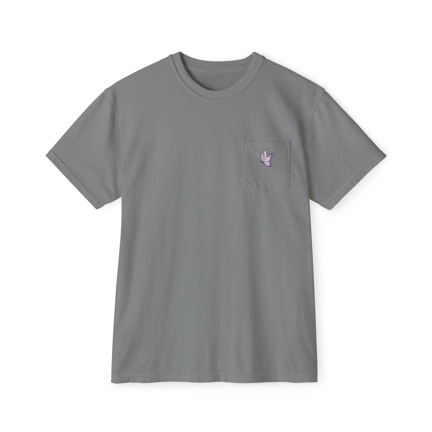 Comfortable Women's Pocket T-Shirt | Butterfly