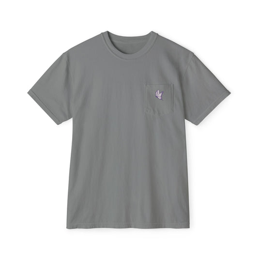 Comfortable Women's Pocket T-Shirt | Butterfly