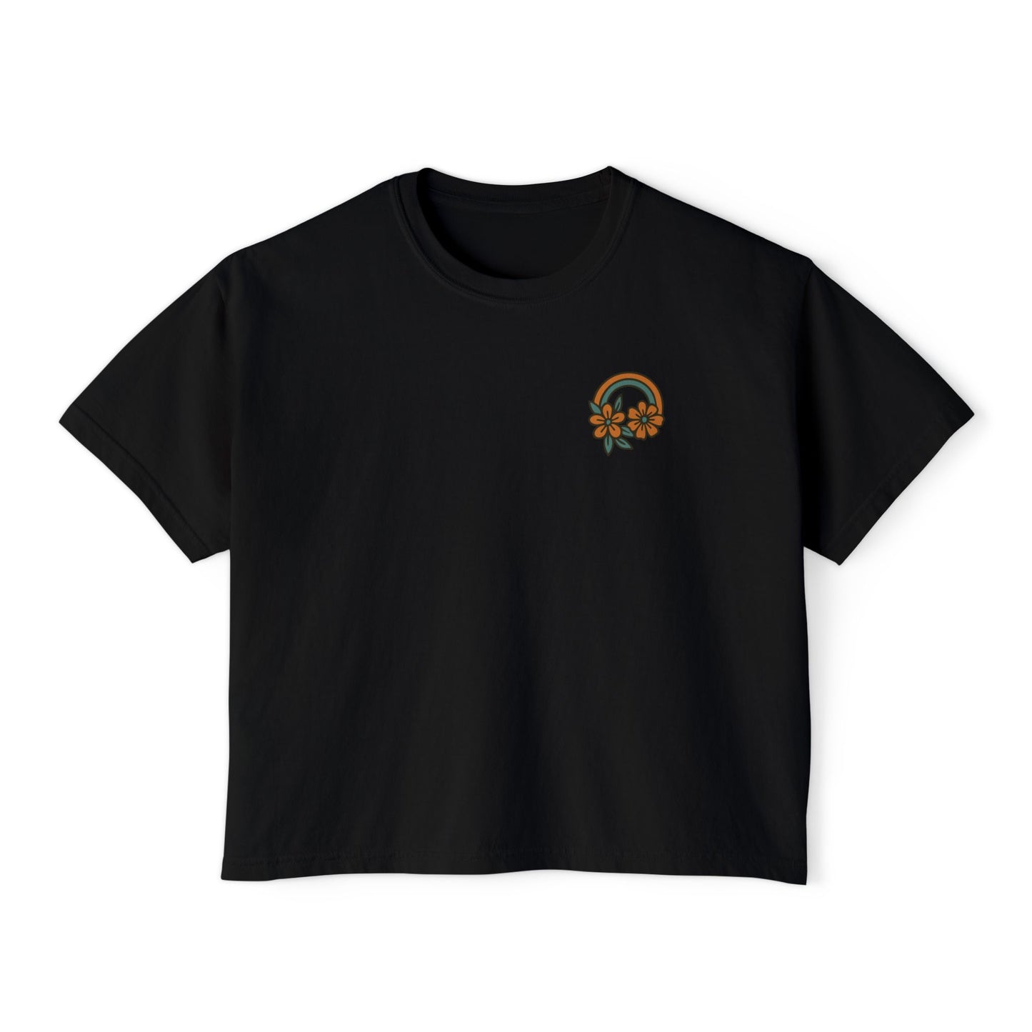 Summit&Co. Women Boxy Tee-Oldskool Flowers