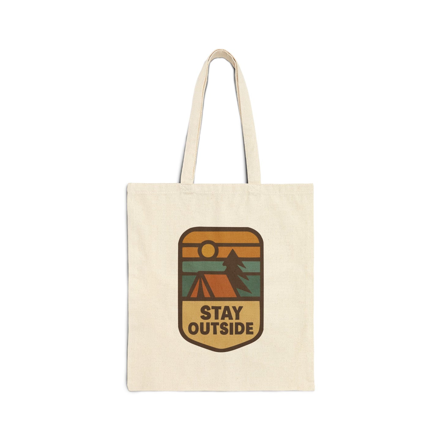 Eco-Friendly Stay Outside Cotton Canvas Tote Bag