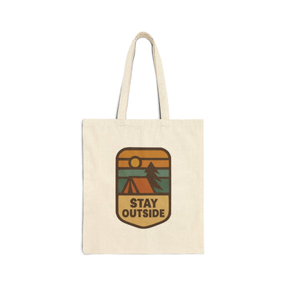 Eco-Friendly Stay Outside Cotton Canvas Tote Bag