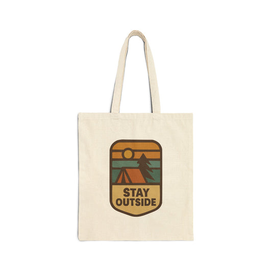 Eco-Friendly Stay Outside Cotton Canvas Tote Bag