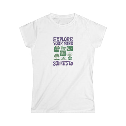 Summit&Co. Women's Slim Explore Your Mind Tee
