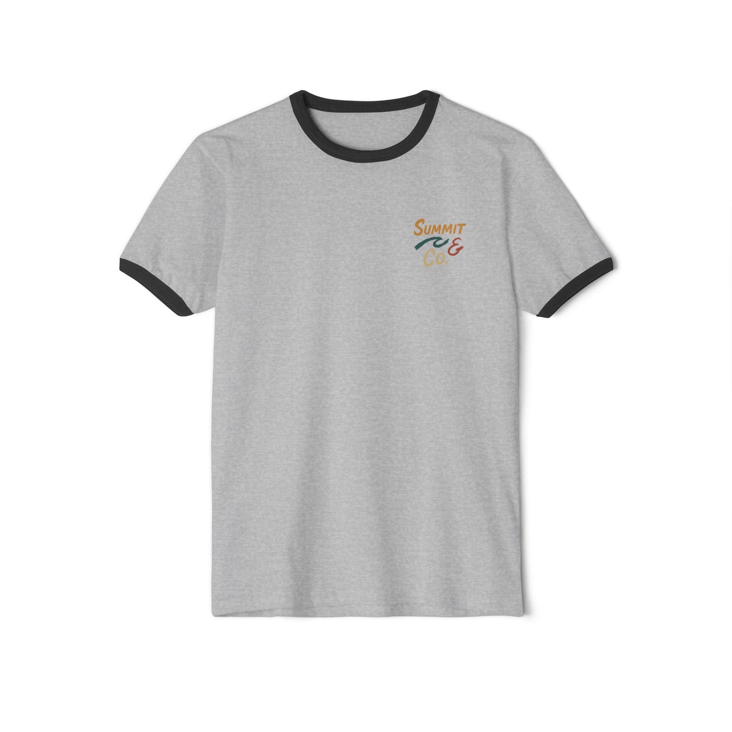 Summit&Co. Women's Ringer Brush Logo Tee