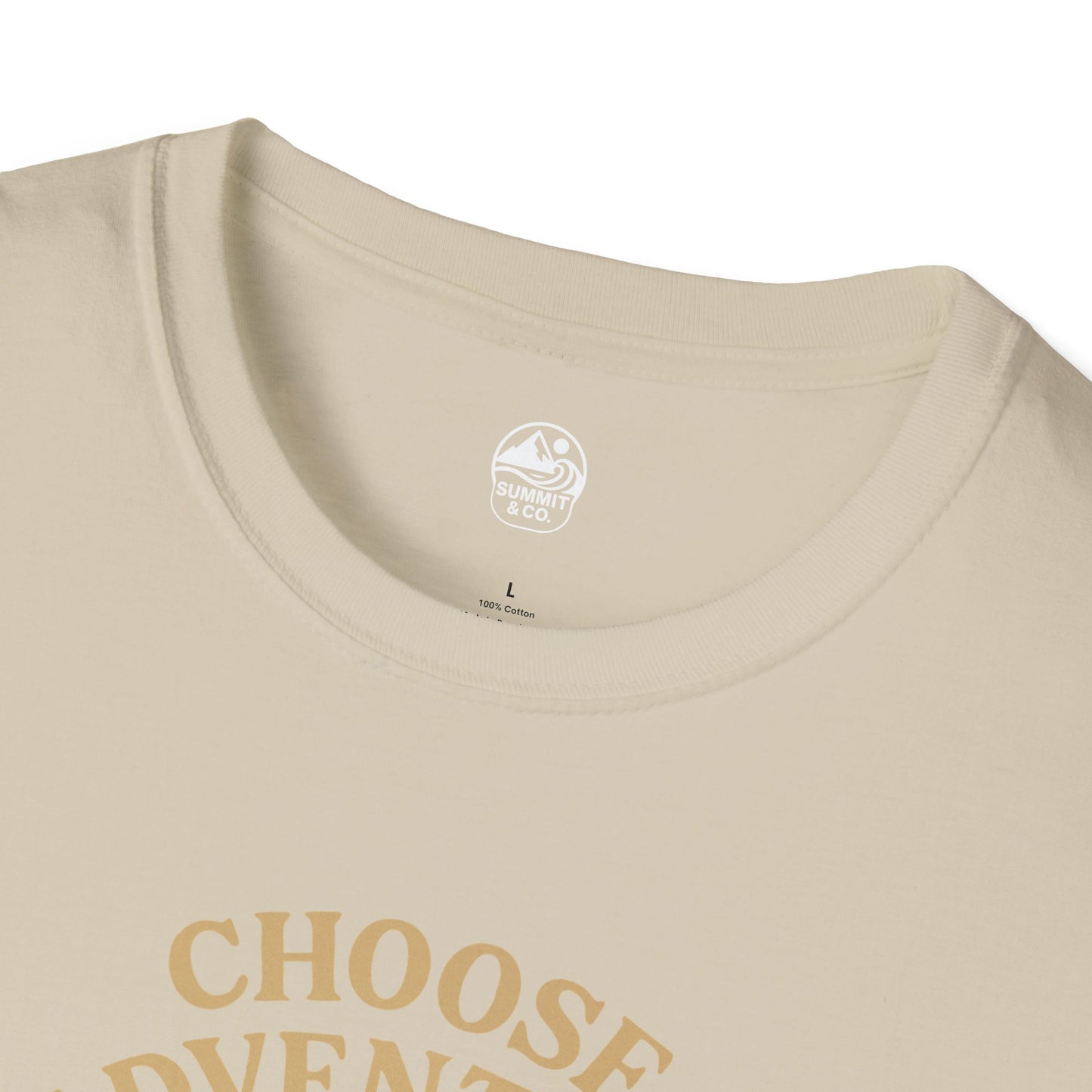 Summit&Co. Softstyle Tee-Choose Adventure (Back)