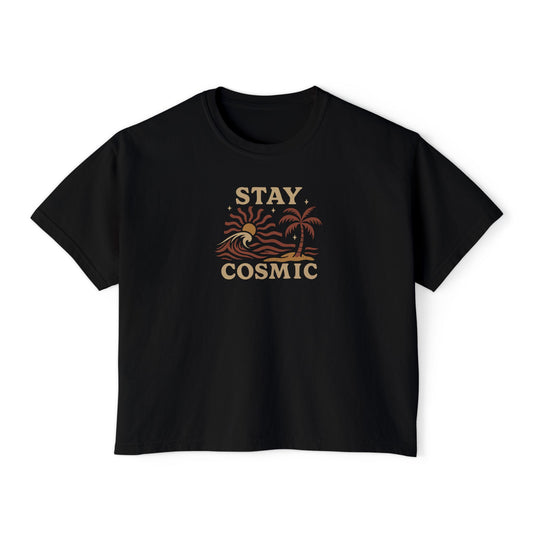 Summit&Co. Women Boxy Tee-Stay Cosmic