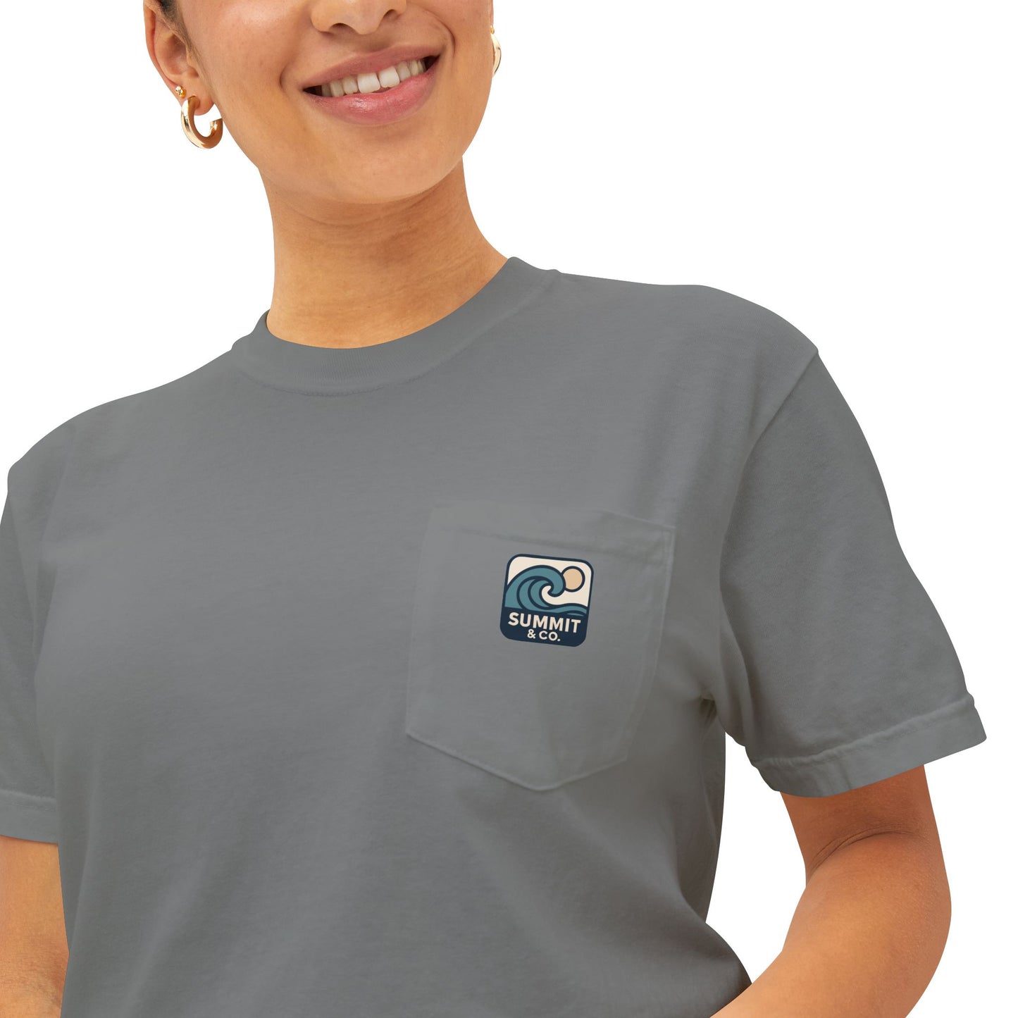 Comfortable Women's Pocket T-Shirt | Blue