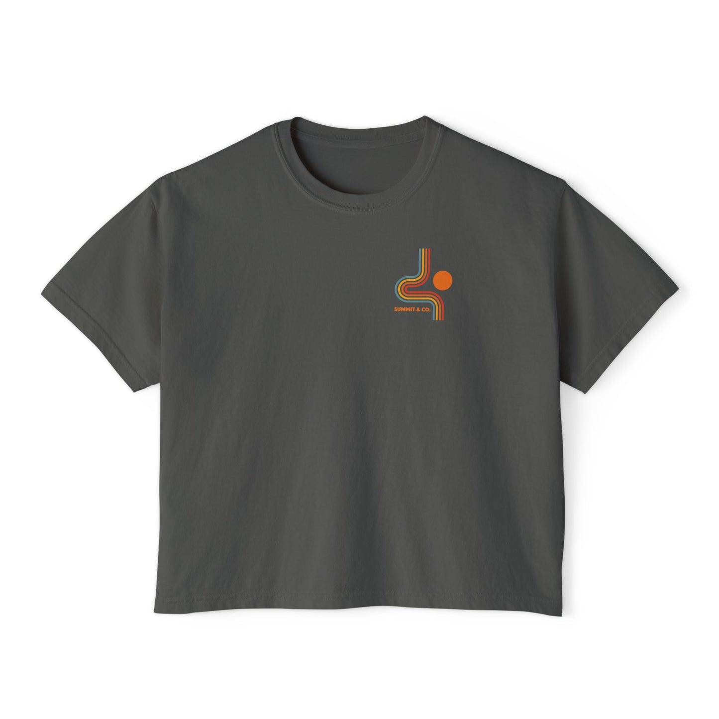 Summit&Co. Women Boxy Tee Vertical Rainbow