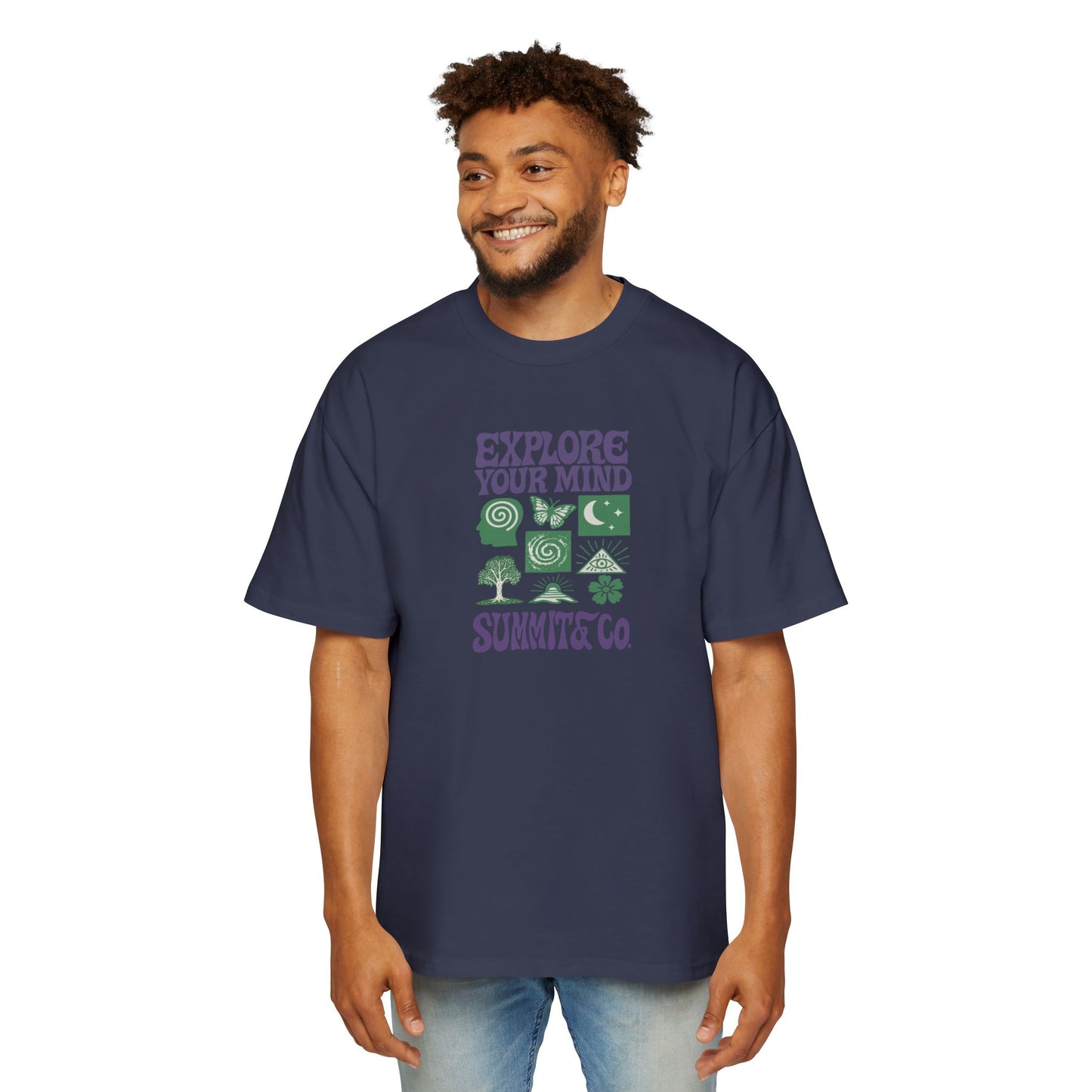 Men's Heavy Oversized Tee - Explore Your Mind T-Shirt