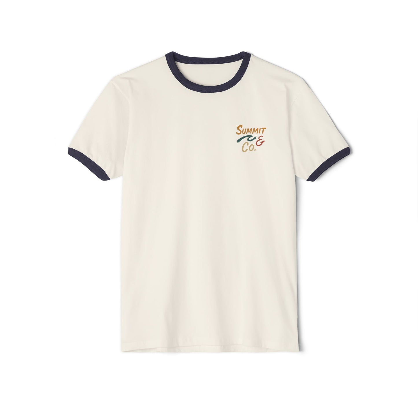 Summit&Co. Women's Ringer Brush Logo Tee