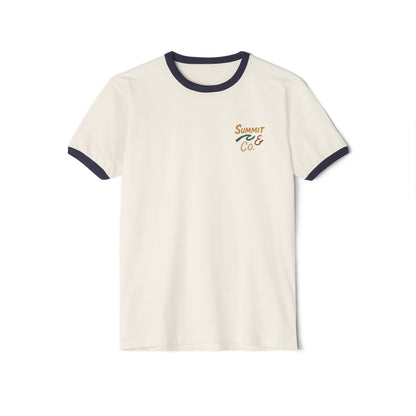 Summit&Co. Women's Ringer Brush Logo Tee