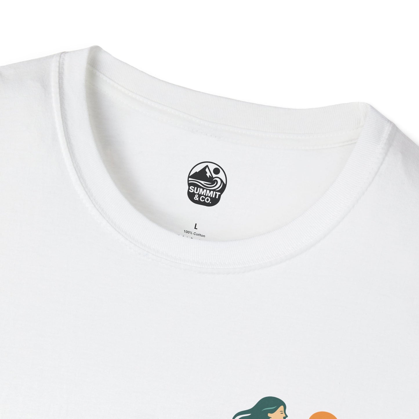 Summit&Co. Softstyle Tee-Surfer Woman Logo