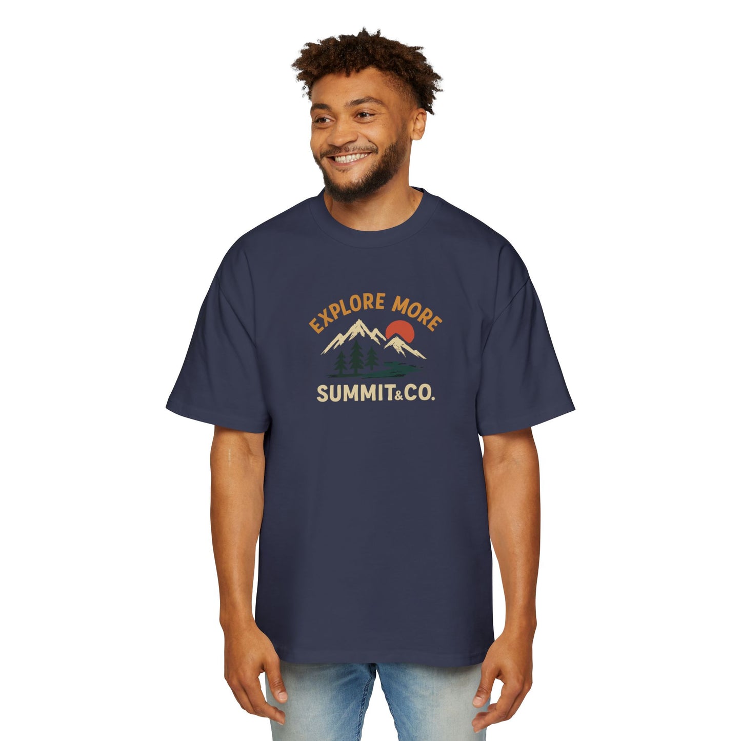 Men's Heavy Oversized Tee-Explore More