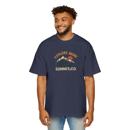Men's Heavy Oversized Tee-Explore More