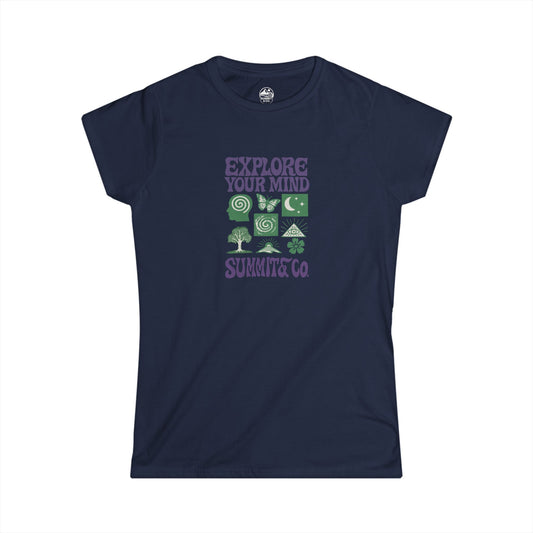 Summit&Co. Women's Slim Explore Your Mind Tee
