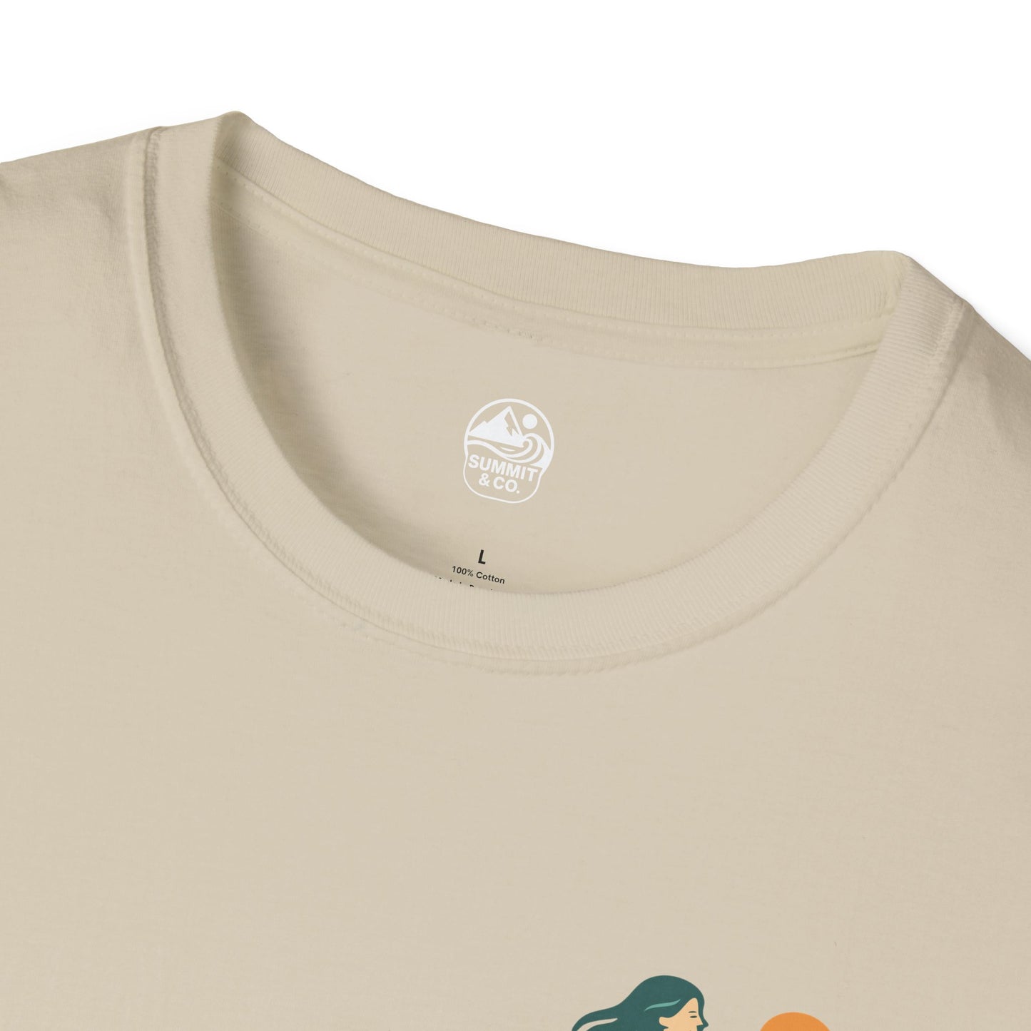 Summit&Co. Softstyle Tee-Surfer Woman Logo