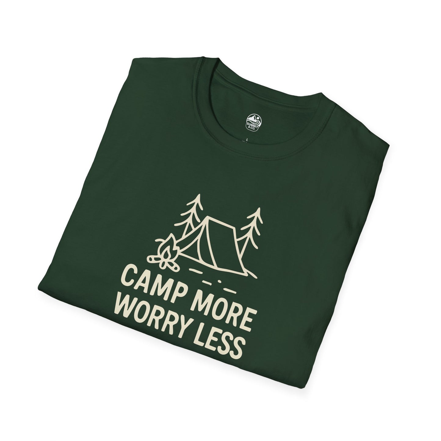 Summit&Co. Softstyle Tee-Camp More Worry Less