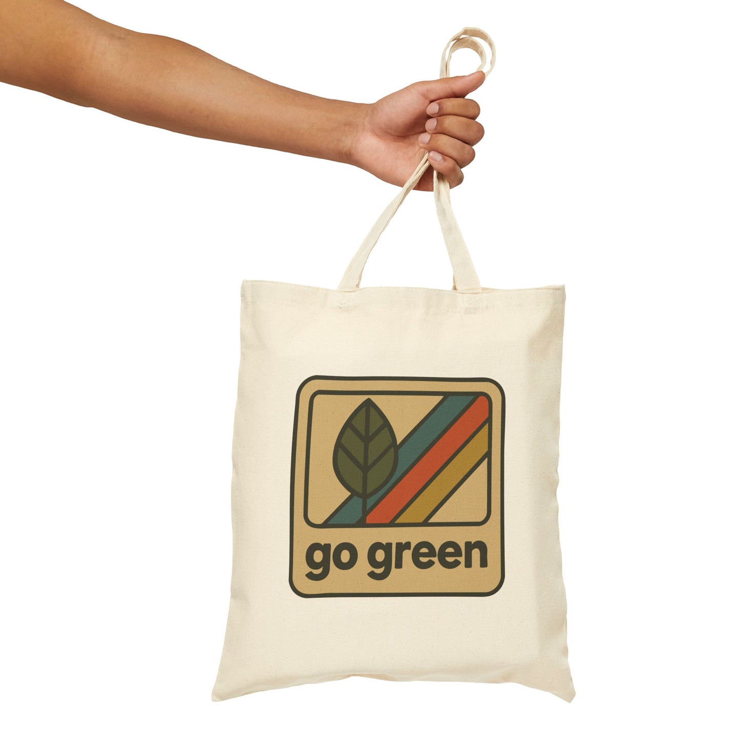 Eco-Friendly Go Green Cotton Canvas Tote Bag