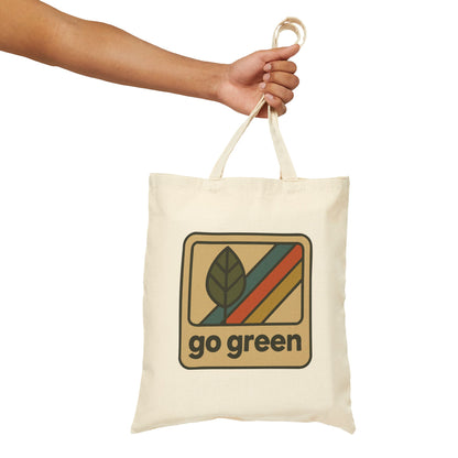 Eco-Friendly Go Green Cotton Canvas Tote Bag
