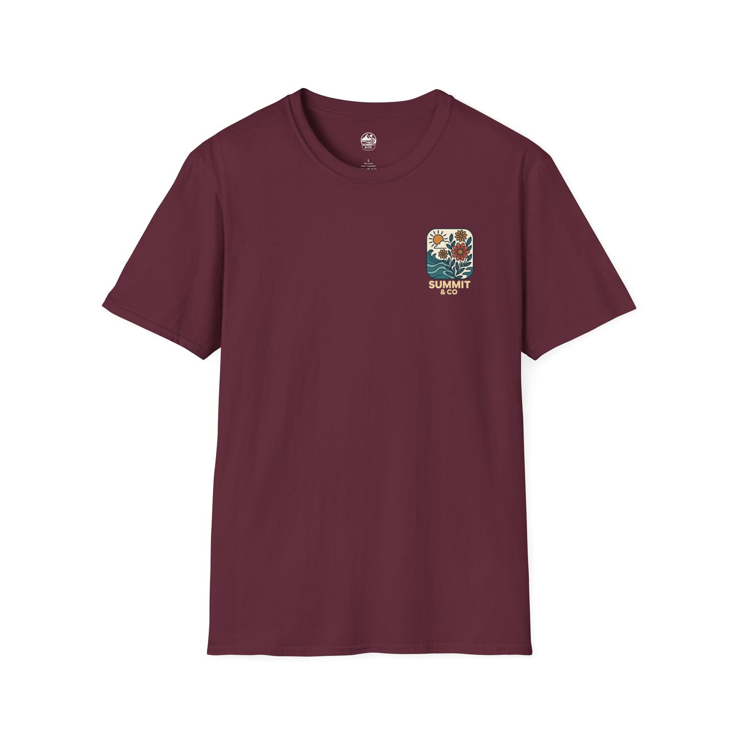 Summit&Co. Softsyle Tee-Floral Logo