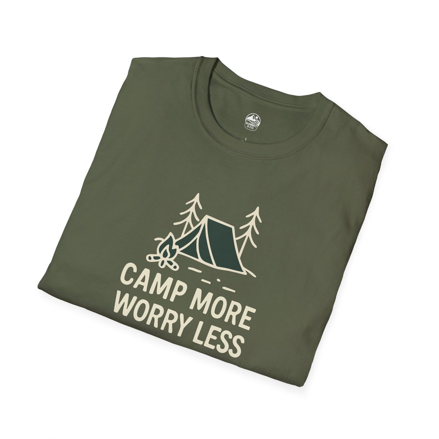 Summit&Co. Softstyle Tee-Camp More Worry Less