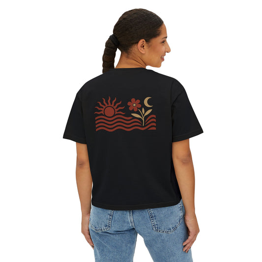Summit&Co. Women Boxy Tee- Chase The Sun
